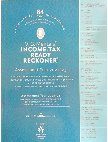 INCOME TAX READY RECKONER ASSESSMENT YEAR 2022-23