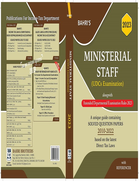 Bahri's MINISTERIAL STAFF (UDCS EXAMINATION ) 2023 with Referencer