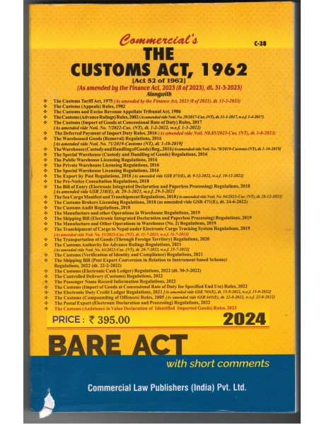 COMMERCIAL THE CUSTOM ACT 1962 2024