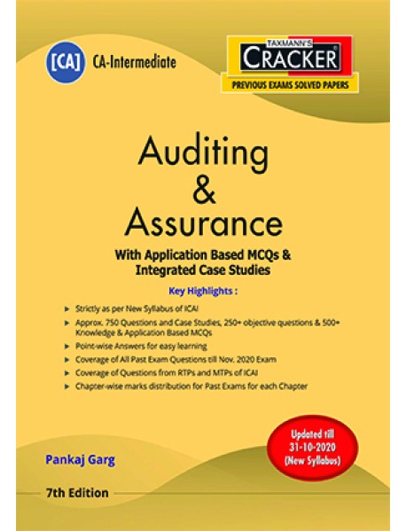 Auditing & Assurance with Application Based MCQs & Integrated Case Studies by Pankaj Garg 7th edition january 2021 Cracker