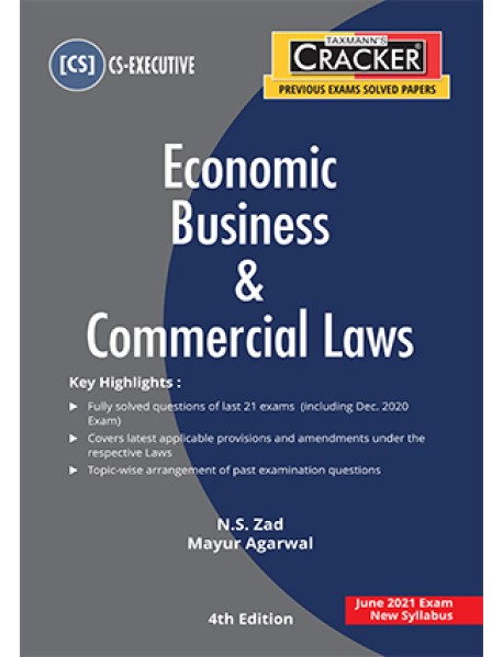 Economic Business & Commercial Laws By N.S. Zad , Mayur Agarwal 4th Edition January 2021 Cracker