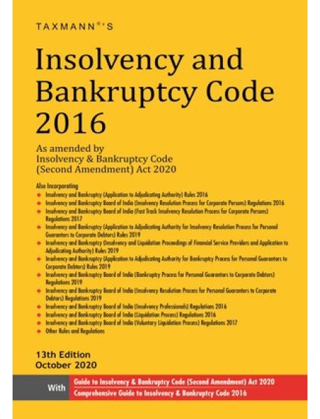 Insolvency and Bankruptcy Code 2016 13th Edition 2020