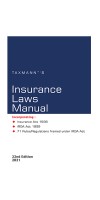 Insurance Laws Manual by  22nd Edition 2021
