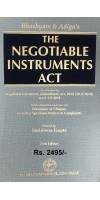 Negotiable Instruments Act (As amended by The Negotiable Instruments (Amendment) Act, 2018, w.e.f. 1-9-2018)