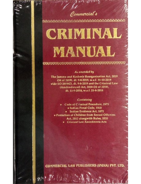 CRIMINAL MANUAL EDITION 2022 BY COMMERCIAL LAW PUBLISHERS 